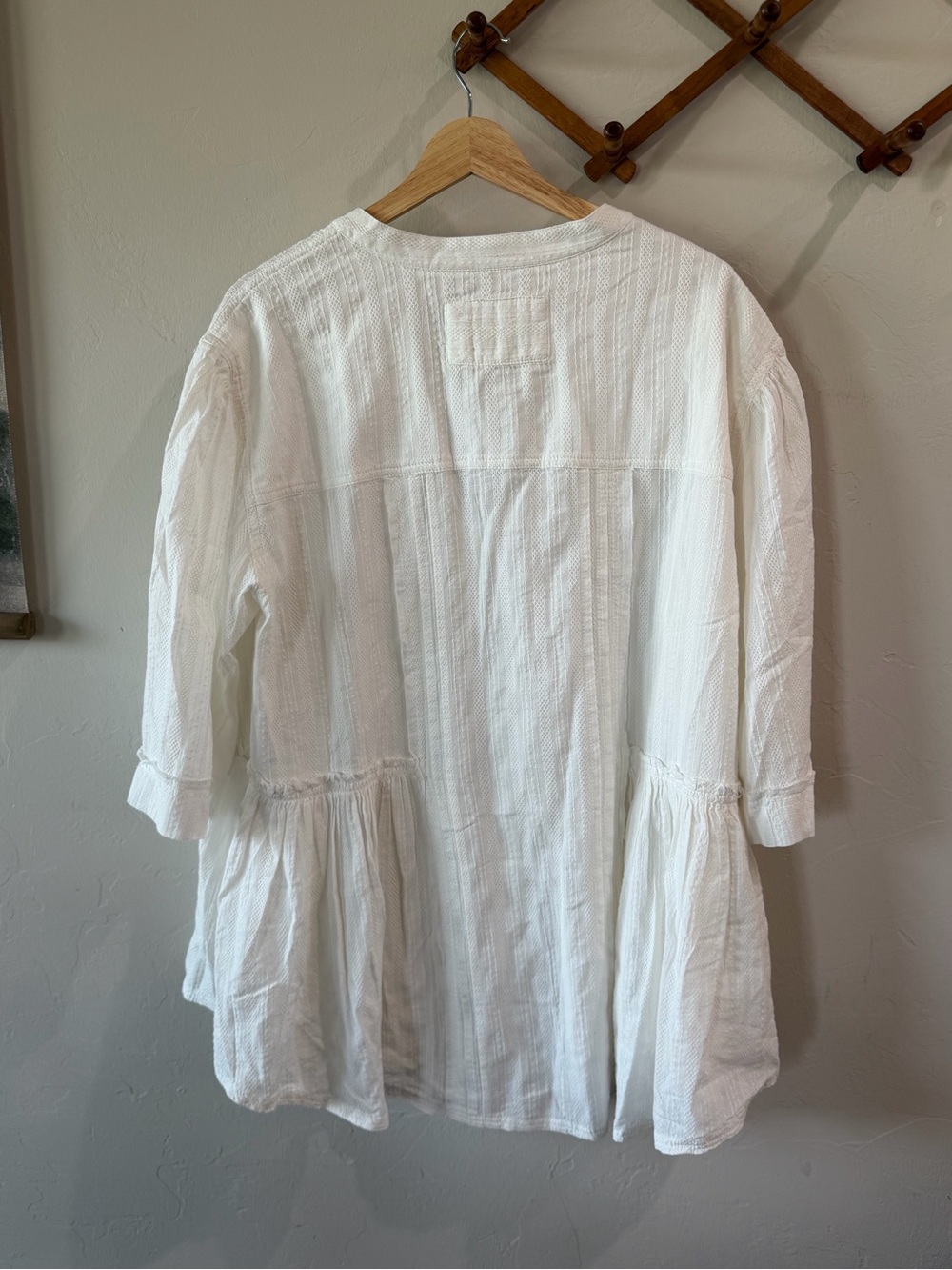 We The Free Cream Pintuck Button-Front Blouse - Picture 6 of 8